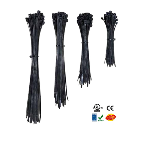 ABRAZADERA NYLON NEGRO 100 UNIDADES